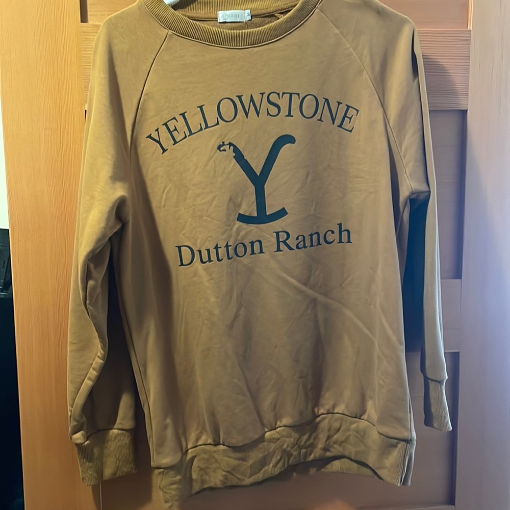 Crewneck - mustard brown - M - Yellowstone Dutton Ranch